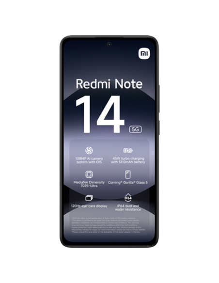 Смартфон Xiaomi Redmi Note 14 5G, 6Гб/128Гб, Midnight Black