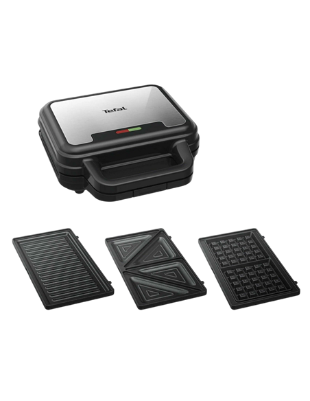 Aparat pentru sandwich Tefal SW383D10, Negru | Argintiu