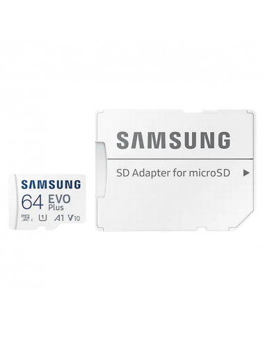 Карта памяти Samsung EVO Plus MicroSD, 64Гб...