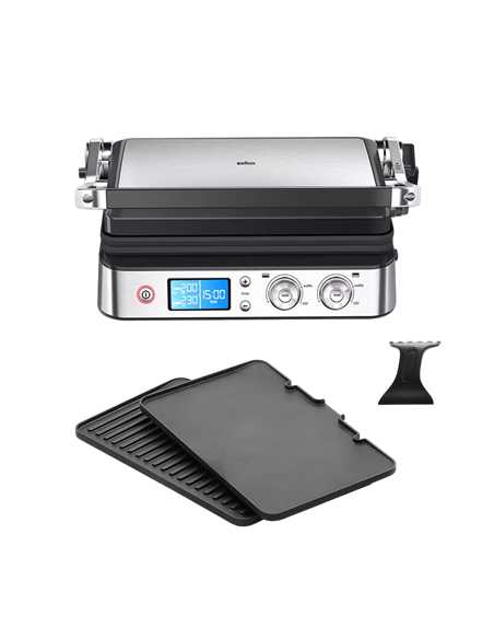 Grătar electric Braun CG 9040, 2000W, Negru | Oţel inoxidabil