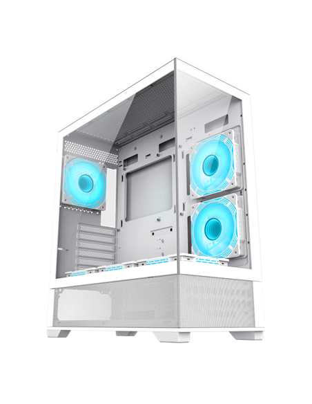 Carcasă PC Gamemax VISTA, Midi-Tower, Fără PSU, Alb