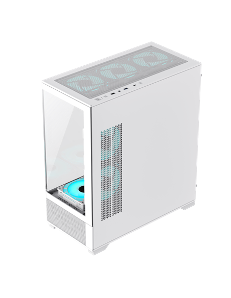 Carcasă PC Gamemax VISTA, Midi-Tower, Fără PSU, Alb