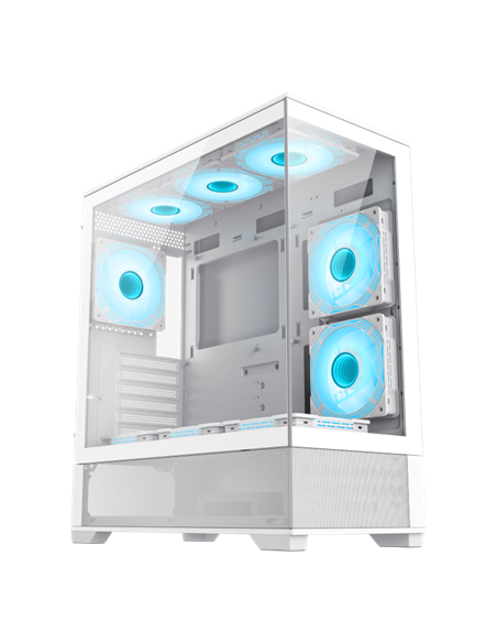 Carcasă PC Gamemax VISTA, Midi-Tower, Fără PSU, Alb
