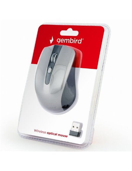 Mouse Wireless Gembird MUSW-4B-04-BG, Negru/Gri
