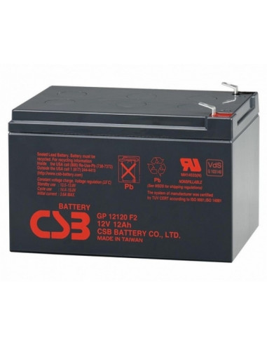 Аккумулятор для резервного питания CSB GP12120F2, 12В 12