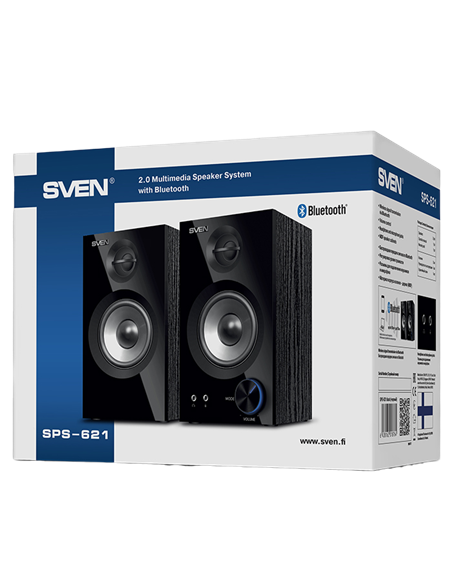 Компьютерные колонки 2.0 SVEN SPS-621, Чёрный