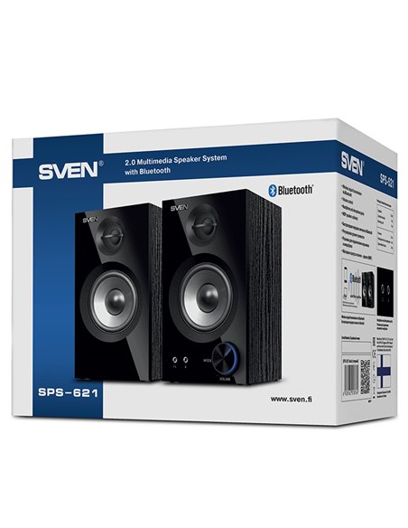 Компьютерные колонки 2.0 SVEN SPS-621, Чёрный