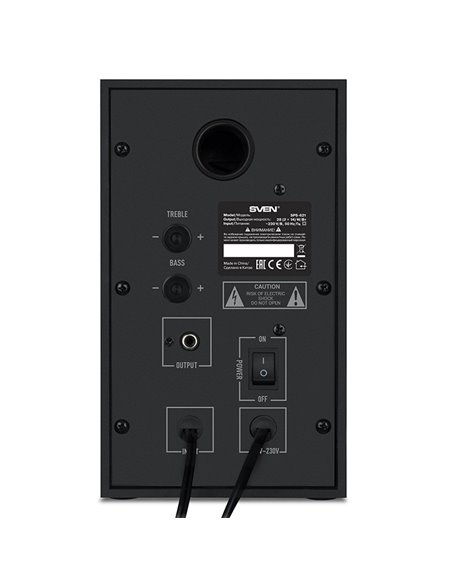 Компьютерные колонки 2.0 SVEN SPS-621, Чёрный