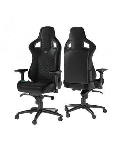 Scaun Gaming Noblechairs Epic, PU Piele, Negru/Verde