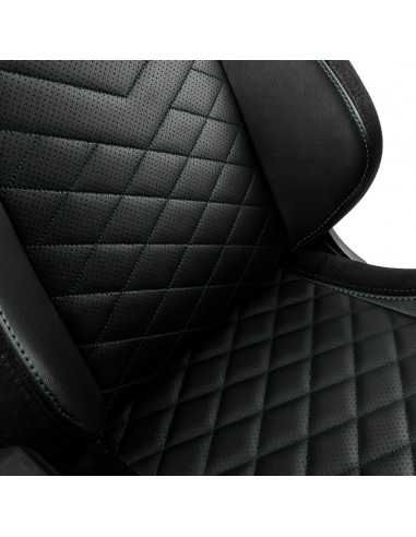 Scaun Gaming Noblechairs Epic, PU Piele, Negru/Verde