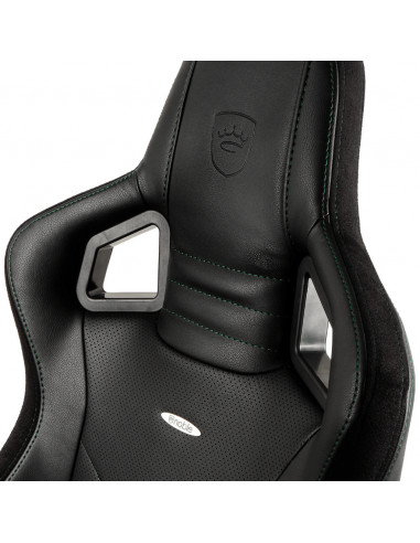 Scaun Gaming Noblechairs Epic, PU Piele, Negru/Verde