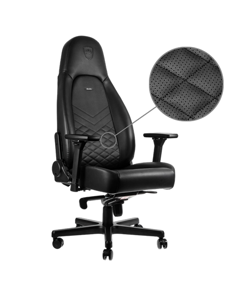 Игровое кресло Noblechairs Icon, Искусственная кожа, Чёрный