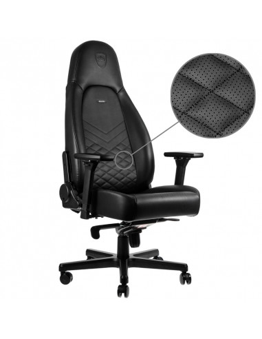 Игровое кресло Noblechairs Icon, Искусственная кожа, Чёрный