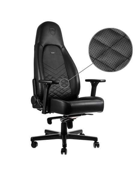 Игровое кресло Noblechairs Icon, Искусственная кожа, Чёрный