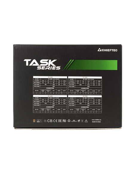 Блок питания для компьютеров Chieftec TPS-600S, 600Вт, ATX, Немодульный