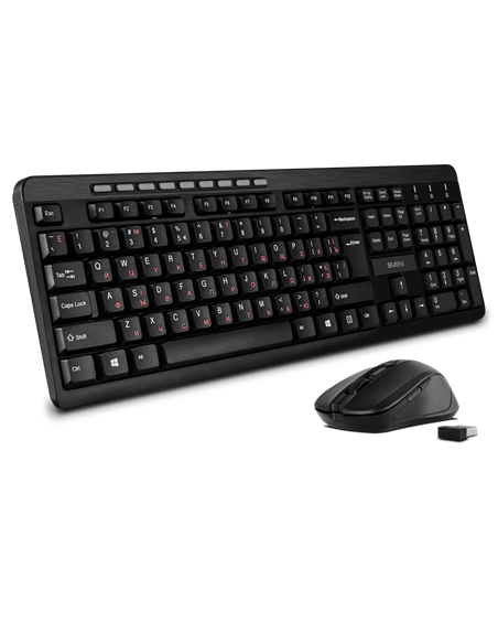 Set Tastatură + Mouse SVEN KB-C3400W, Fără fir, Negru