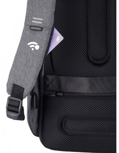 Rucsac pentru Laptop Bobby Hero Regular, 15.6", Piele artificială, Gri
