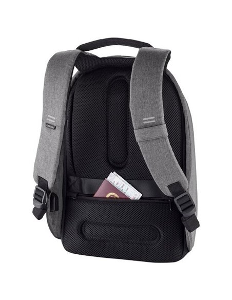 Rucsac zilnic Bobby Hero Small, Piele artificială, Gri