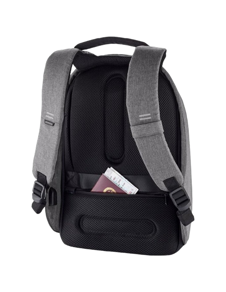 Rucsac zilnic Bobby Hero Small, Piele artificială, Gri
