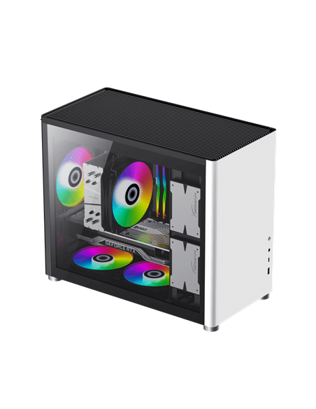 Компьютерный корпус Gamemax SPARK, Mini-Tower, Без блока питания, Белый