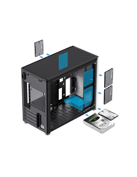 Компьютерный корпус Gamemax SPARK, Mini-Tower, Без блока питания, Белый