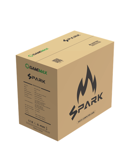 Компьютерный корпус Gamemax SPARK, Mini-Tower, Без блока питания, Белый