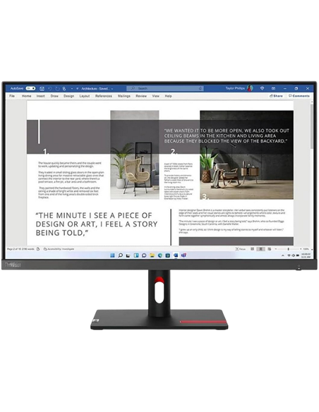 27" Monitor Lenovo ThinkVision S27i-30, IPS 1920x1080 FHD, Negru