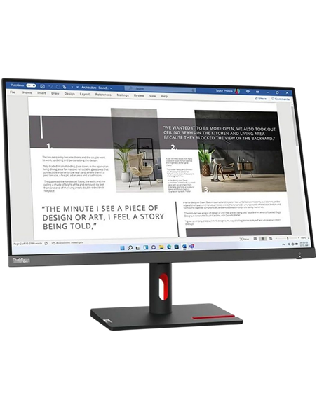 27" Monitor Lenovo ThinkVision S27i-30, IPS 1920x1080 FHD, Negru
