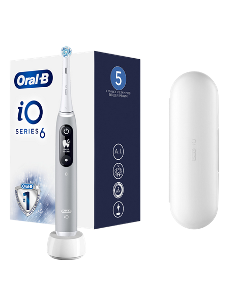 Periuță de dinți electrică Braun Oral-B iO 6, Grey Opal