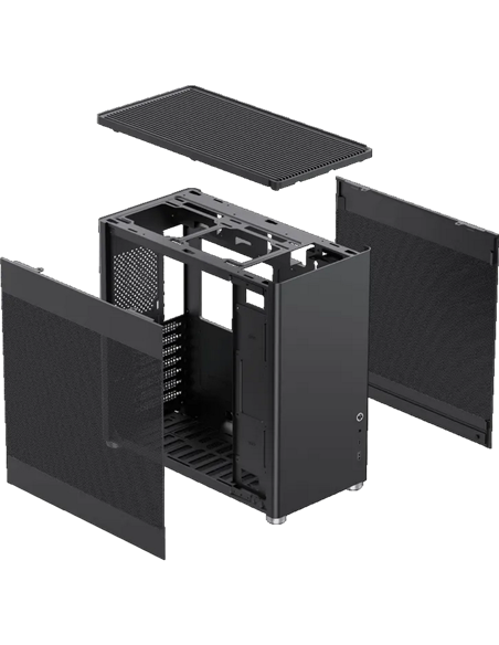 Carcasă PC Gamemax MeshBox, Desktop, Fără PSU, Negru