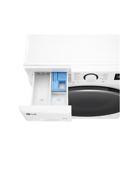 Mașină de spălat cu uscător LG F2DR509S1W, 9kg, Alb