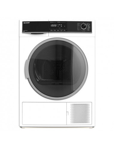 Uscător de rufe Sharp KDHHH9S8GW3EE, 9kg, Alb