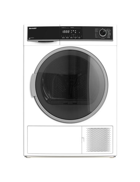 Uscător de rufe Sharp KDHHH9S8GW3EE, 9kg, Alb Uscător de rufe Sharp KDHHH9S8GW3EE, 9kg, Alb