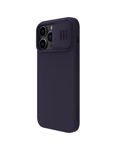 Husă Nillkin iPhone 14 Pro Max, CamShield Silky Silicone, Dark Purple