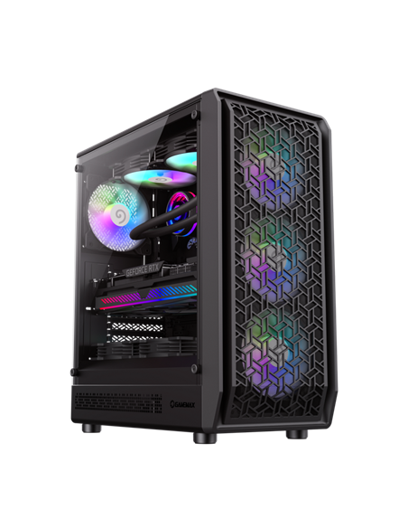 Carcasă PC Gamemax Forge AB, Midi-Tower, Fără PSU, Negru Carcasă PC Gamemax Forge AB, Midi-Tower, Fără PSU, Negru