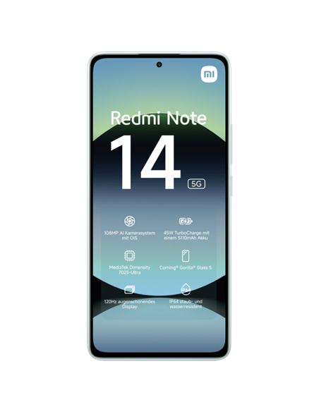 Smartphone Xiaomi Redmi Note 14 5G, 8GB/256GB, Verde Coral