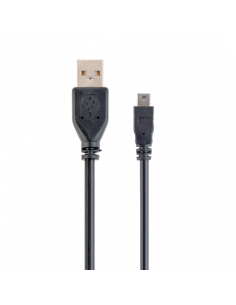 Cable de date Cablexpert CCP-USB2-AM5P-1, USB Type-A (F)/Mini-USB, 0,3m, Negru