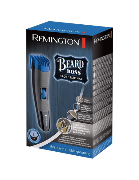Trimmer pentru bărbați Remington Beard Boss Professional MB4133, Negru | Albastru Trimmer pentru bărbați Remington Beard Boss Professional MB4133, Negru | Albastru
