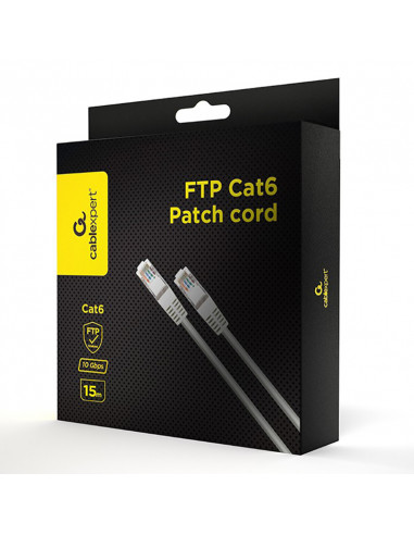 Patch cord Cablexpert PPB6-15M, Cat6 FTP , 15m, Alb