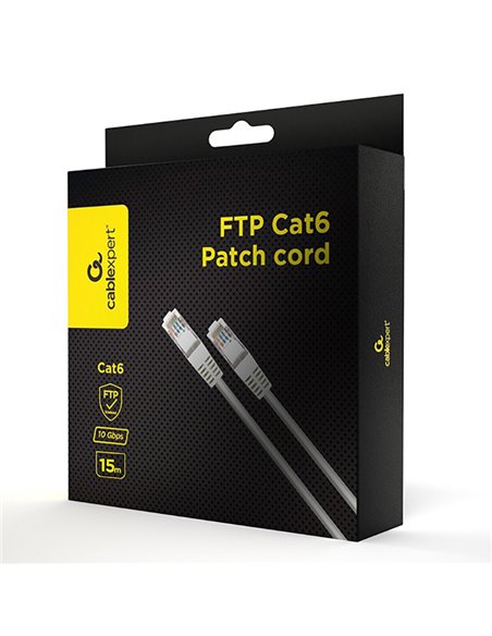 Patch cord Cablexpert PPB6-15M, Cat6 FTP , 15m, Alb