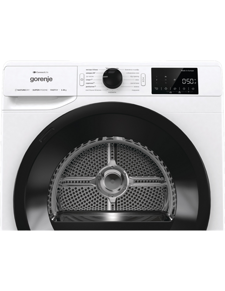Сушильная машина Gorenje DPNE83GNLWIFI/UA, 8кг, Белый