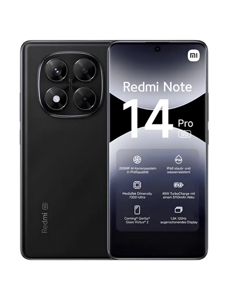 Smartphone Xiaomi Redmi Note 14 Pro 5G, 12GB/512GB, Midnight Black