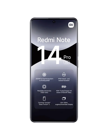 Smartphone Xiaomi Redmi Note 14 Pro 5G, 12GB/512GB, Midnight Black
