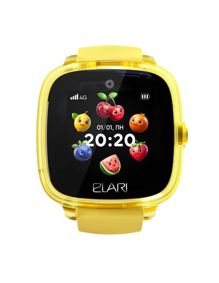 Детские часы Elari KidPhone Fresh 4G, 35мм, Жёлтый
