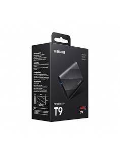 Внешний портативный SSD накопитель Samsung T9, 1 ТБ, Чёрный (MU-PG1T0B/WW) 2
