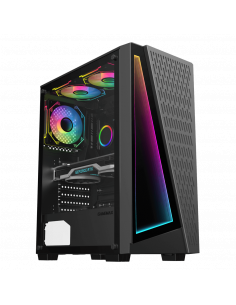 Carcasă PC Gamemax Prism, Midi-Tower, Fără PSU, Negru