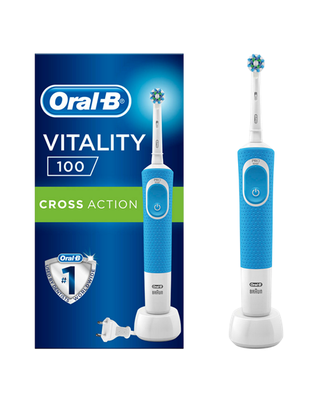 Periuță de dinți electrică Braun Oral-B Vitality 100 Cross Action, Albastru