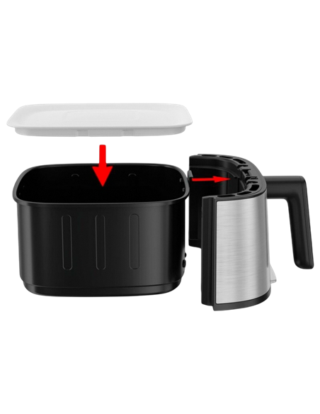 Multicuptor Tefal EY552DE0, Oțel Inoxidabil | Negru