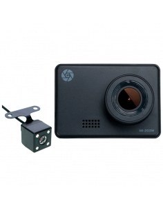 Автомобильный видеорегистратор Globex GE-203W + Камера заднего вида BRC-890, Чёрный