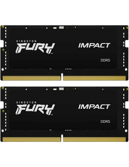 Оперативная память Kingston FURY Impact, DDR5 SDRAM, 6400 МГц, 32 Гб, KF564S38IBK2-32 Оперативная память Kingston FURY Impact, DDR5 SDRAM, 6400 МГц, 32 Гб, KF564S38IBK2-32